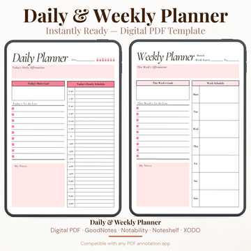 Daily and Weekly Digital PDF and Downloadable