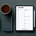 24 Hour Digital Daily Planner PDF for iPad - Full Day Schedule Big Goal Meal Plan GoodNotes Instant Download