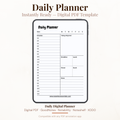 24 Hour Digital Daily Planner PDF for iPad - Full Day Schedule Big Goal Meal Plan GoodNotes Instant Download