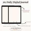 365 Day Digital Journal PDF Hyperlinked for iPad - Lined Pages Date Month Selector GoodNotes Instant Download
