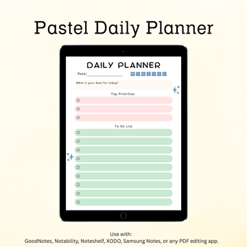 Minimalist Daily Planner, Digital To-Do List & Priority Planner Sheet