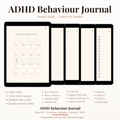 ADHD Behaviour Journal PDF for iPad - Inattention Hyperactivity Impulsivity Tracker Medication Log GoodNotes Instant Download
