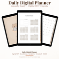 All in One Hyperlinked Digital Planner PDF for iPad - Annual to Daily Vision Board Habit Tracker Period Tracker GoodNotes Instant Download