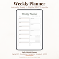 Digital Weekly Planner PDF for iPad - 7 Day Schedule Habit Tracker Gratitude Bills GoodNotes Instant Download