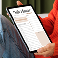 Digital daily planner PDF with today's focus hourly breakdown to-do list and notes for GoodNotes Notability XODO iPad
