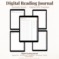 Digital Reading Journal PDF Hyperlinked for iPad - Book Tracker Reviews Series Tracker Wishlist GoodNotes Instant Download