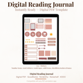 Digital Reading Journal PDF Hyperlinked for iPad - Book Tracker Reviews Series Tracker Wishlist GoodNotes Instant Download