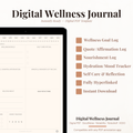 Digital Wellness Journal PDF for iPad - Wellness Goals Self Care Ritual Affirmations Mood Tracker GoodNotes Instant Download