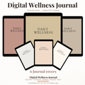 Digital Wellness Journal PDF for iPad - Wellness Goals Self Care Ritual Affirmations Mood Tracker GoodNotes Instant Download