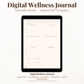 Digital Wellness Journal PDF for iPad - Wellness Goals Self Care Ritual Affirmations Mood Tracker GoodNotes Instant Download