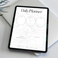 Floral Digital Daily Planner PDF for iPad - Morning Afternoon Evening To Do List Daily Quote GoodNotes Instant Download