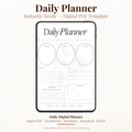 Floral Digital Daily Planner PDF for iPad - Morning Afternoon Evening To Do List Daily Quote GoodNotes Instant Download