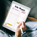 Kawaii Bunny Digital Daily Planner PDF for iPad - Schedule To Do List Gratitude GoodNotes Instant Download