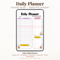 Kawaii Bunny Digital Daily Planner PDF for iPad - Schedule To Do List Gratitude GoodNotes Instant Download