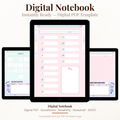 Pastel Digital Student Notebook PDF for iPad - 6 Subjects 552 Pages Note Taking Study Notes GoodNotes Instant Download