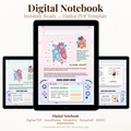 Pastel Digital Student Notebook PDF for iPad - 6 Subjects 552 Pages Note Taking Study Notes GoodNotes Instant Download