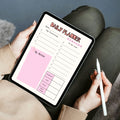 Pink Digital Daily Planner PDF for iPad - Priorities To Do List Meal Plan Water Intake GoodNotes Instant Download