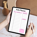 Pink Schedule Digital Daily Planner PDF for iPad - Schedule Top Priorities To Do List GoodNotes Instant Download