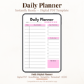 Pink Schedule Digital Daily Planner PDF for iPad - Schedule Top Priorities To Do List GoodNotes Instant Download