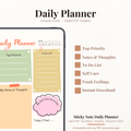 Simple Digital Daily Planner PDF for iPad - Daily Goal Top Priorities To Do List GoodNotes Instant Download